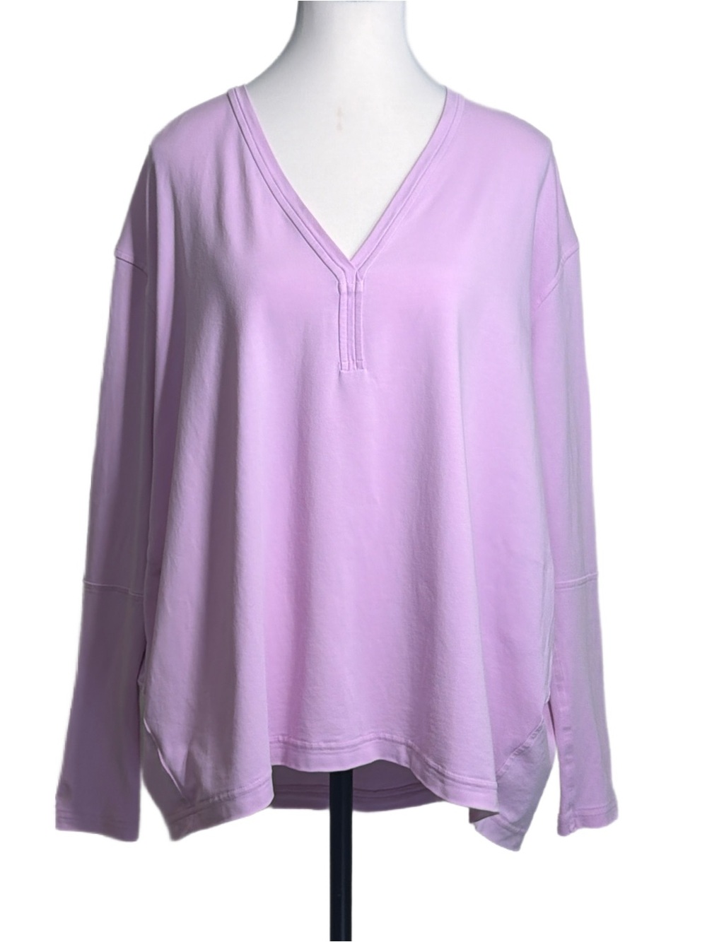 Lululemon Back in Action Soft Pink Long Sleeve V-Neck Tee - Picture 2 of 14